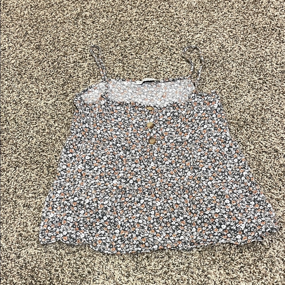 Paper Crane Floral Camisole with Button Detail